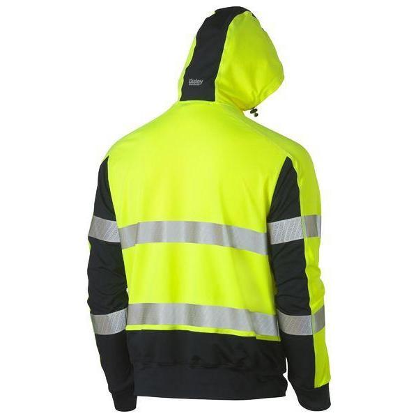 Bisley Taped HiVis 2 Tone Contrast 4 Way Stretchy Unisex Hoodie - BK6815T-Queensland workwear Supplies