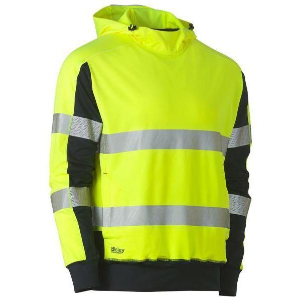 Bisley Taped HiVis 2 Tone Contrast 4 Way Stretchy Unisex Hoodie - BK6815T-Queensland workwear Supplies