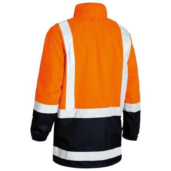 Bisley Taped HiVis 2 Tone Unisex Rain Shell Jacket - BJ6966T-Queensland workwear Supplies