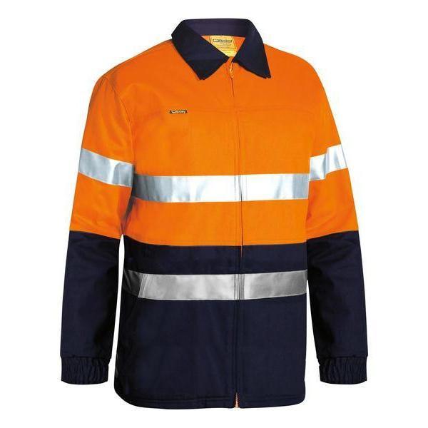 Bisley Taped HiVis Drill Jacket - BK6710T-Queensland workwear Supplies