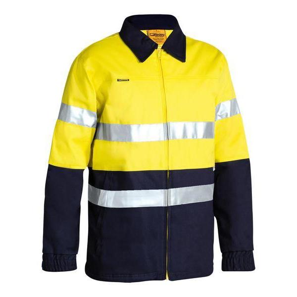 Bisley Taped HiVis Drill Jacket - BK6710T-Queensland workwear Supplies