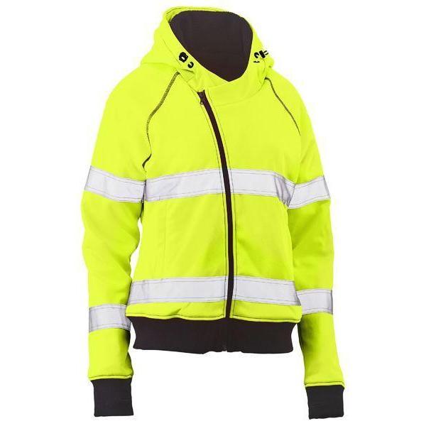 Bisley Taped HiVis Fleece Zip Front Hoodie With Shepra Lining - BKL6819T-Queensland workwear Supplies