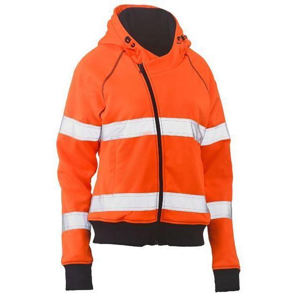 Bisley Taped HiVis Fleece Zip Front Hoodie With Shepra Lining - BKL6819T-Queensland workwear Supplies