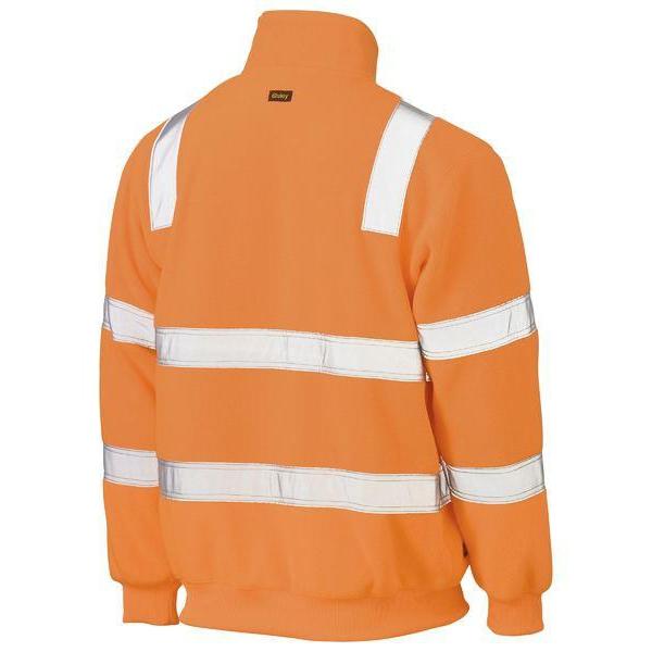 Bisley Taped HiVis Rail Polar Fleece Jumper - BK6816T-Queensland workwear Supplies