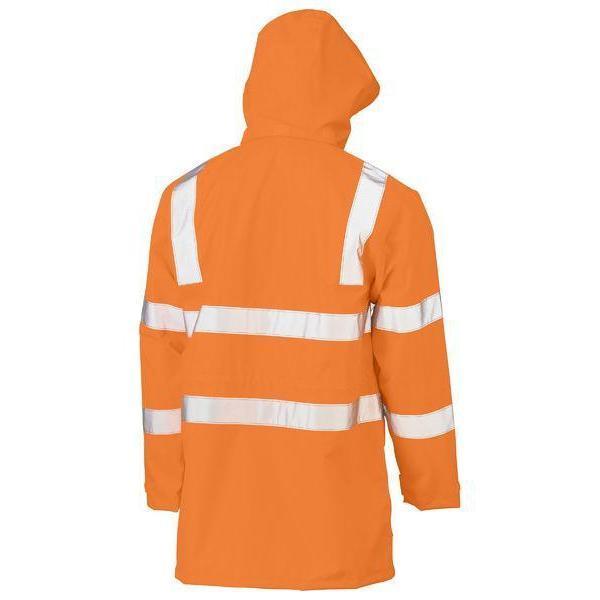 Bisley Taped HiVis Rail Wet Weather Jacket - BJ6964T-Queensland workwear Supplies