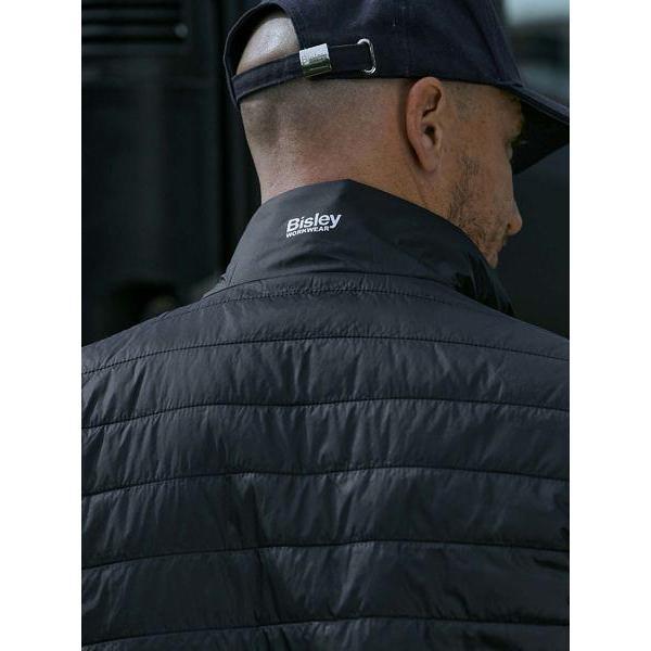 Bisley Taped HiVis Reversible Puffer Jacket - BJ6350HT-Queensland workwear Supplies