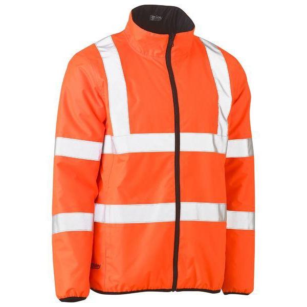 Bisley Taped HiVis Reversible Puffer Jacket - BJ6350HT-Queensland workwear Supplies