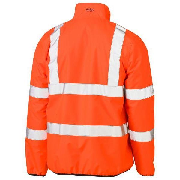 Bisley Taped HiVis Reversible Puffer Jacket - BJ6350HT-Queensland workwear Supplies