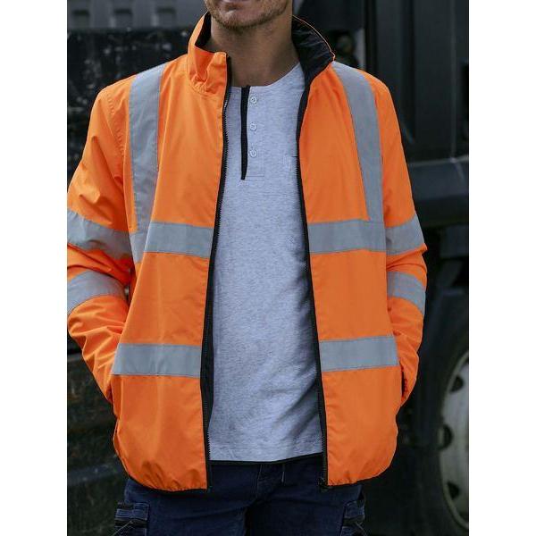 Bisley Taped HiVis Reversible Puffer Jacket - BJ6350HT-Queensland workwear Supplies