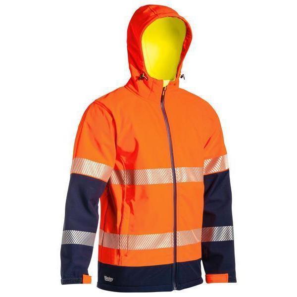 Bisley Taped HiVis Ripstop Bonded Unisex Fleece Jacket - BJ6934T-Queensland workwear Supplies