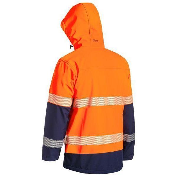 Bisley Taped HiVis Ripstop Bonded Unisex Fleece Jacket - BJ6934T-Queensland workwear Supplies