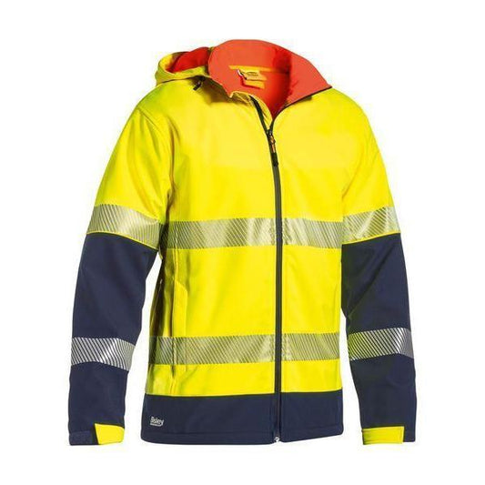 Bisley Taped HiVis Ripstop Bonded Unisex Fleece Jacket - BJ6934T-Queensland workwear Supplies