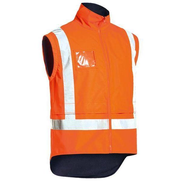 Bisley Taped HiVis TTMC 5-in-1 Unisex Rain Jacket - BJ6377HT-Queensland workwear Supplies