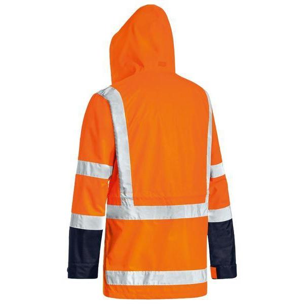 Bisley Taped HiVis TTMC 5-in-1 Unisex Rain Jacket - BJ6377HT-Queensland workwear Supplies