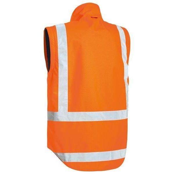 Bisley Taped HiVis TTMC 5-in-1 Unisex Rain Jacket - BJ6377HT-Queensland workwear Supplies