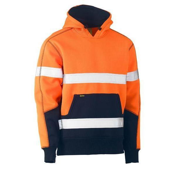 Bisley Taped HiVis Unisex Fleece Hoodie Pullover - BK6619T-Queensland workwear Supplies