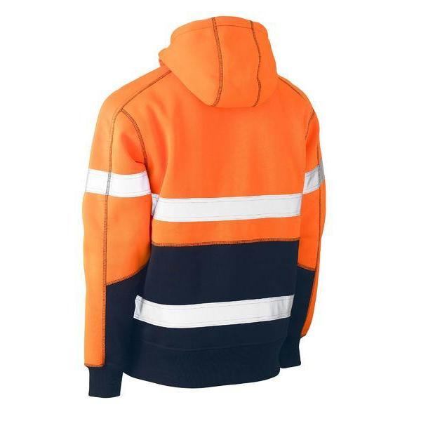 Bisley Taped HiVis Unisex Fleece Hoodie Pullover - BK6619T-Queensland workwear Supplies