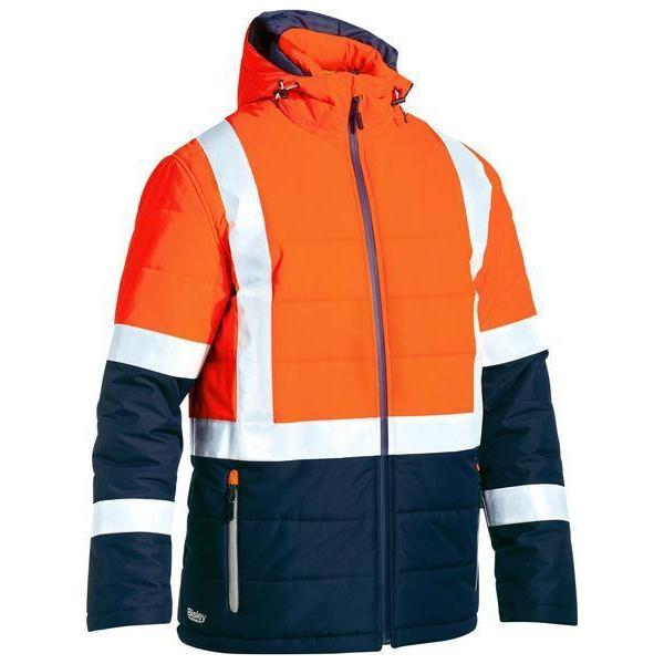 Bisley Taped HiVis Unisex Puffer Jacket - BJ6929HT-Queensland workwear Supplies