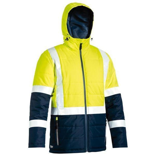 Bisley Taped HiVis Unisex Puffer Jacket - BJ6929HT-Queensland workwear Supplies