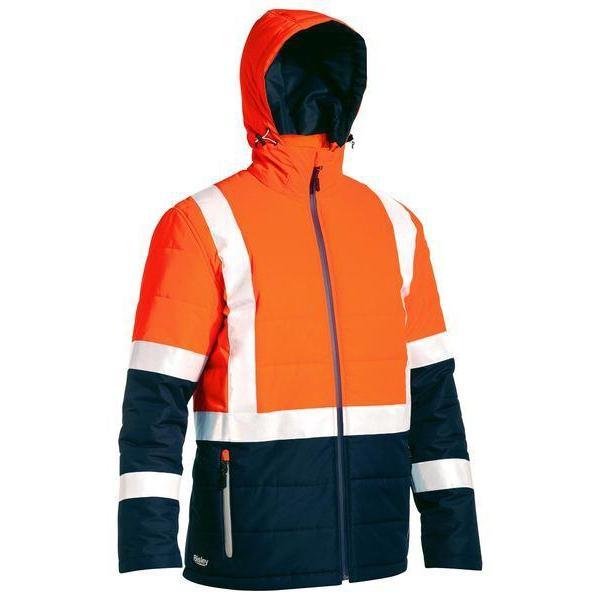 Bisley Taped HiVis Unisex Puffer Jacket - BJ6929HT-Queensland workwear Supplies