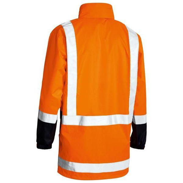 Bisley Taped HiVis Unisex Rain Shell Jacket - BJ6967T-Queensland workwear Supplies