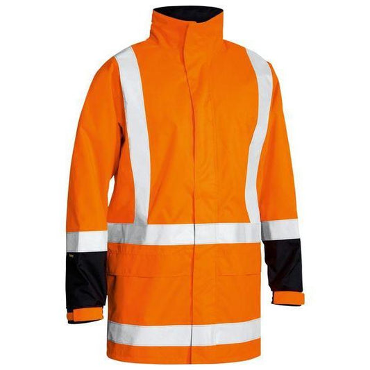 Bisley Taped HiVis Unisex Rain Shell Jacket - BJ6967T-Queensland workwear Supplies