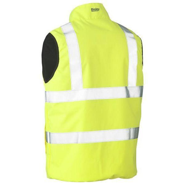 Bisley Taped HiVis Unisex Reversible Puffer Vest - BV0330HT-Queensland workwear Supplies