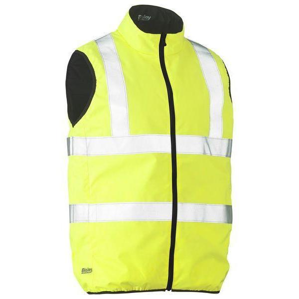 Bisley Taped HiVis Unisex Reversible Puffer Vest - BV0330HT-Queensland workwear Supplies