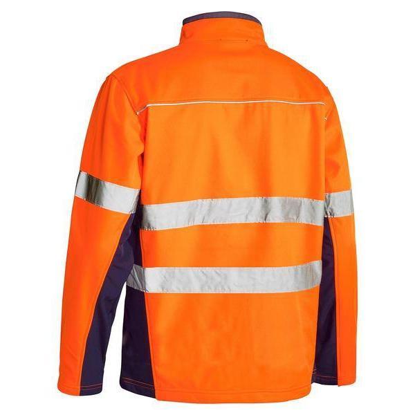 Bisley Taped HiVis Unisex Soft Shell Jacket - BJ6059T-Queensland workwear Supplies