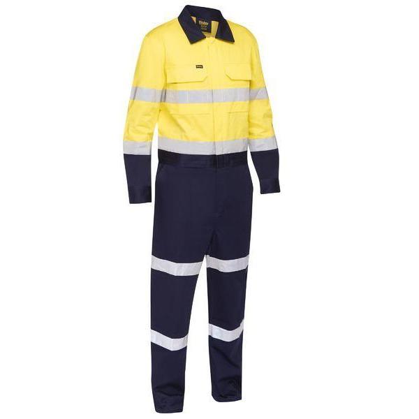 Bisley Taped HiVis Work Coveralls With Waist Zip Opening - BC6066T-Queensland workwear Supplies