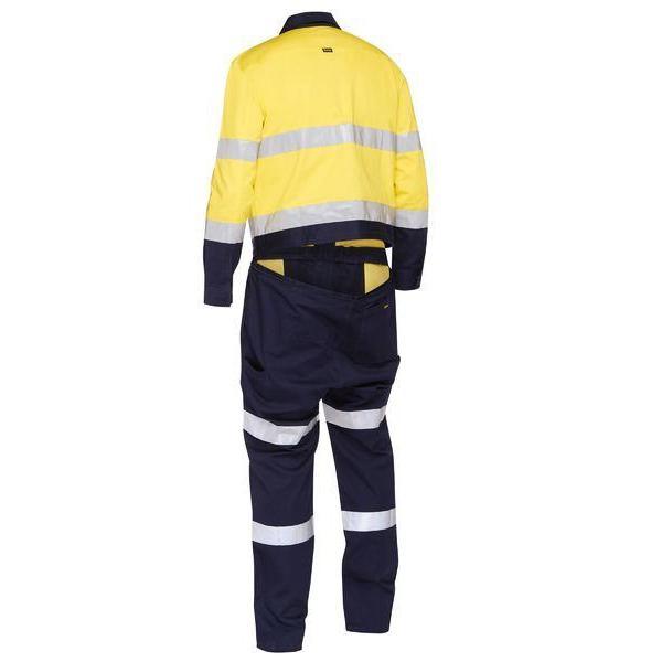 Bisley Taped HiVis Work Coveralls With Waist Zip Opening - BC6066T-Queensland workwear Supplies