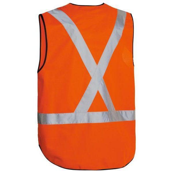 Bisley Taped X-Back HiVis Unisex Vest - BT0347-Queensland workwear Supplies