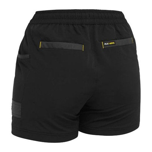 Bisley Women's Flex & Move 4-way Stretch Elastic Waist Shorts - BSHL1331 | Womens Workwear