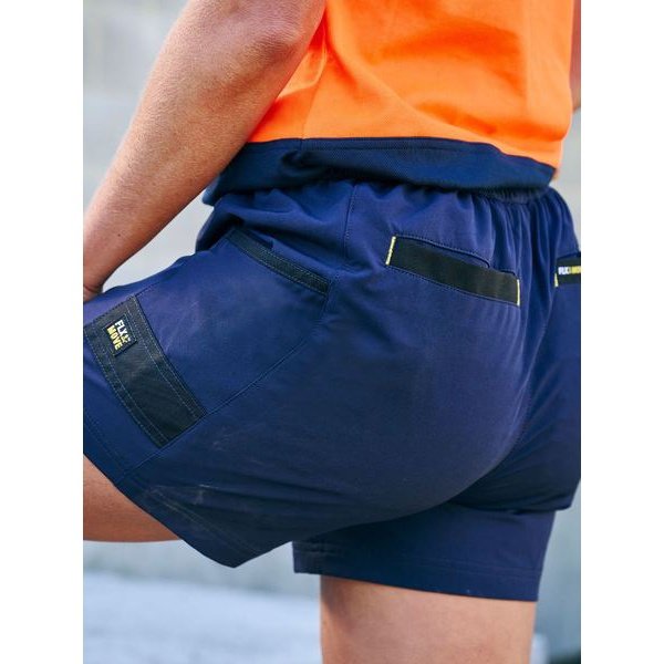 Bisley Women's Flex & Move 4-way Stretch Elastic Waist Shorts - BSHL1331 | Womens Workwear