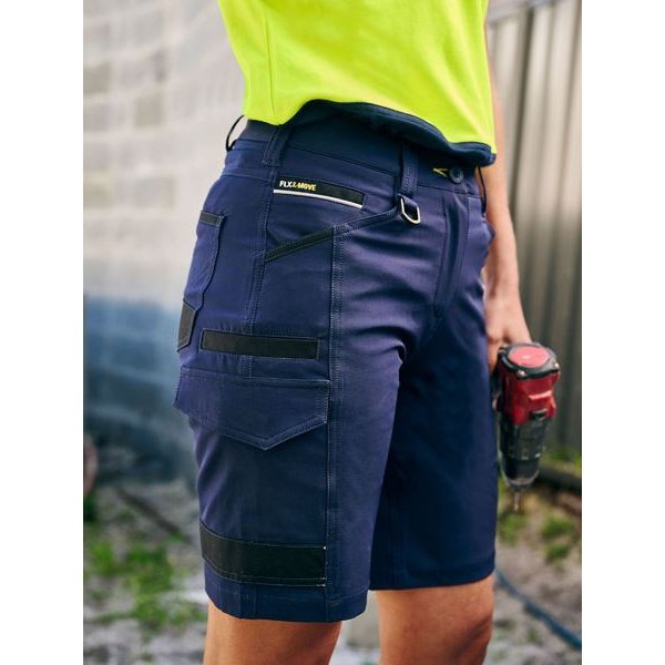 Bisley Women's Flex and Move 4-Way Stretch Zip Cargo Shorts - BSHL1332 | Womens Workwear