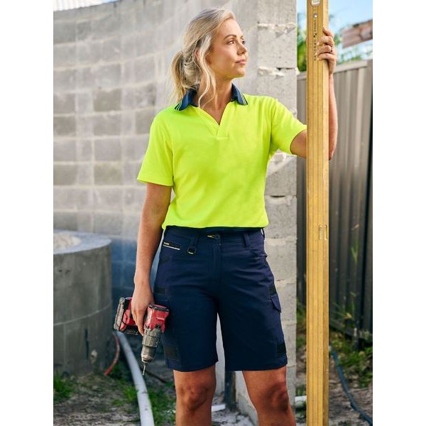 Bisley Women's Flex and Move 4-Way Stretch Zip Cargo Shorts - BSHL1332 | Womens Workwear