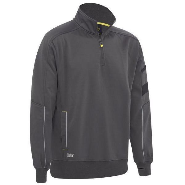 Bisley Work Fleece 1/4 Zip Pullover With Sherpa Lining - BK6924-Queensland workwear Supplies