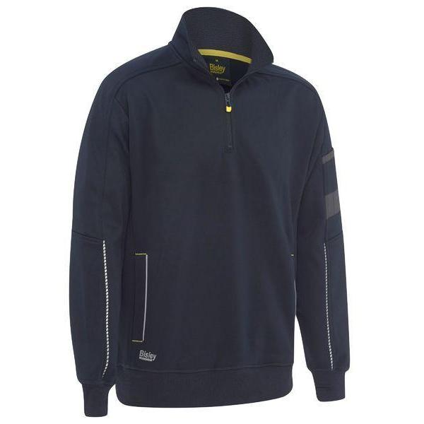 Bisley Work Fleece 1/4 Zip Pullover With Sherpa Lining - BK6924-Queensland workwear Supplies