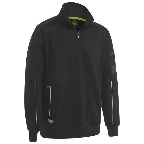 Bisley Work Fleece 1/4 Zip Pullover With Sherpa Lining - BK6924-Queensland workwear Supplies