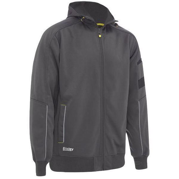 Bisley Work Fleece Zip-Front Hoodie With Sherpa Lining - BK6925-Queensland workwear Supplies