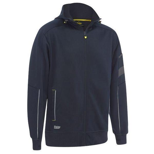 Bisley Work Fleece Zip-Front Hoodie With Sherpa Lining - BK6925-Queensland workwear Supplies