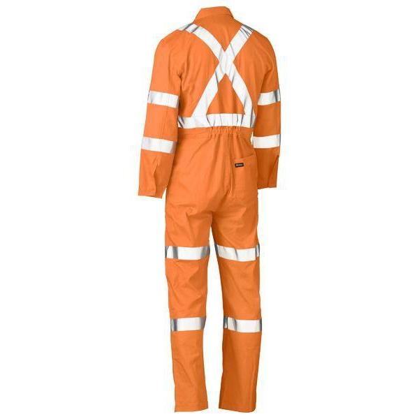 Bisley X Taped Biomotion HiVis Lightweight Coveralls - BC6316XT-Queensland workwear Supplies