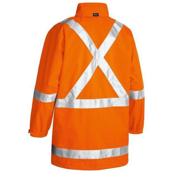 Bisley X Taped HiVis Unisex Rain Shell Jacket - BJ6968T-Queensland workwear Supplies