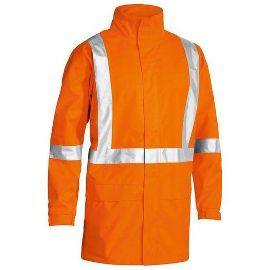 Bisley X Taped HiVis Unisex Rain Shell Jacket - BJ6968T-Queensland workwear Supplies