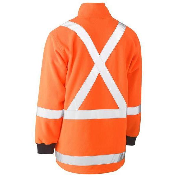 Bisley X Taped TTMC HiVis 1/4 Zip Unisex Polar Fleece Pullover - BK6249XT-Queensland workwear Supplies